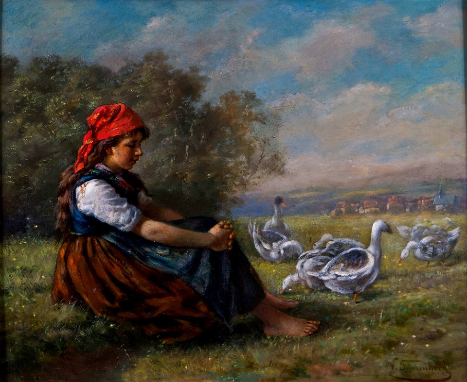 Wilhelm Friedenberg Gänsehirtin