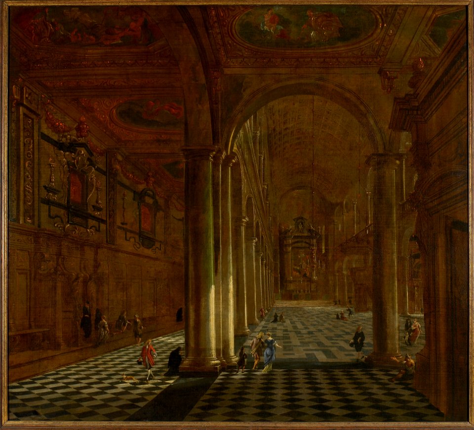 Wilhelm Schubert van Ehrenberg - Interior of the St Carolus-Borromeus Church in Antwerp