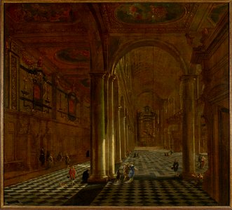 Wilhelm Schubert van Ehrenberg - Interior of the St Carolus-Borromeus Church in Antwerp