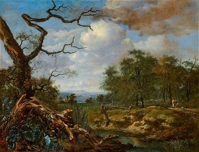 Landscape at the Edge of Woods by Jan Wijnants Mauritshuis 212. Free illustration for personal and commercial use.