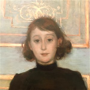 Wiki Loves Art Belgium in 2016 - Museum of Fine Arts, Ghent, Theo Van Rysselberghe, Portrait of Marguerite Van Mons (detail) 02