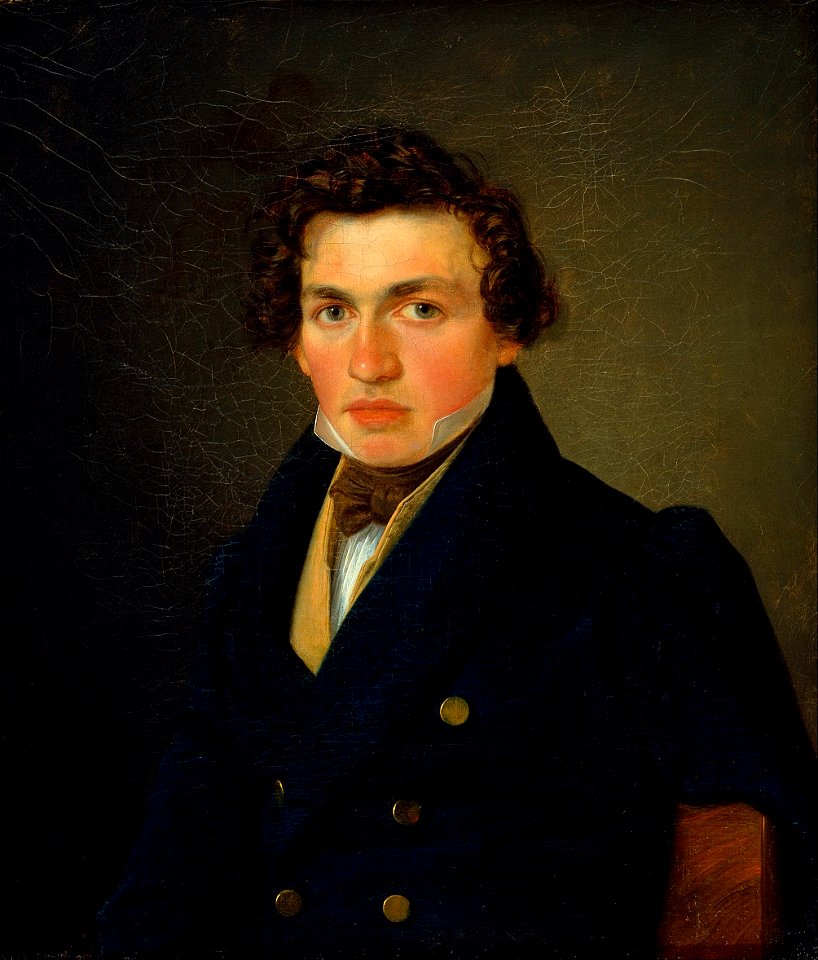 Wilhelm Bendz - Portrait of a young man. - Google Art Project