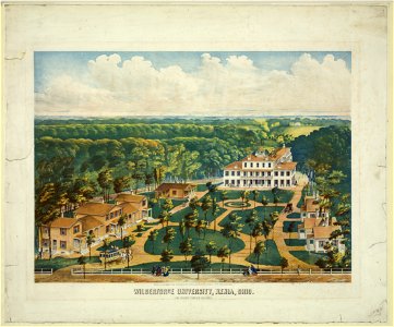 Wilberforce University, Xenia, Ohio. (The colored peoples college.) - drawn, lithographed and printed in oil colors by Middleton Wallace & Co. LCCN95507830