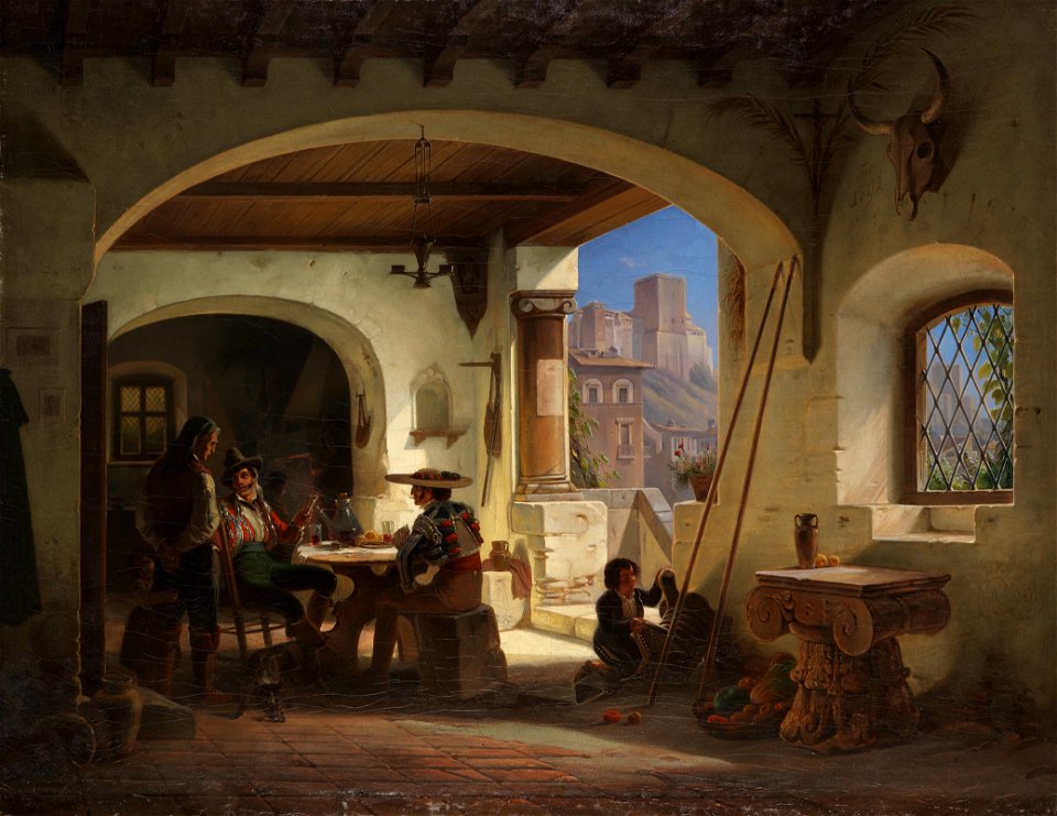Wilhelm Gail Picadores in einer spanischen Taverne 1842