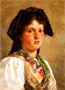 Wilhelm Hasemann Junges Mädchen in Tracht