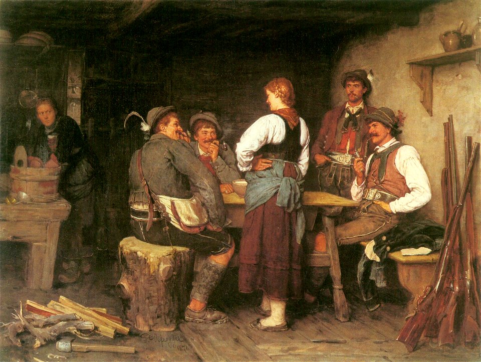 Wilderer auf der Sennhütte (Defregger)