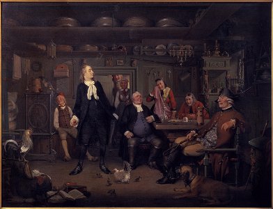 Wilhelm Marstrand - Fra Ludvig Holbergs Erasmus Montanus, III akt, 3. scene - KMS507 - Statens Museum for Kunst