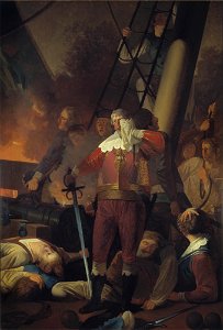 Wilhelm Bendz - Christian IV på Trefoldigheden i slaget på Koldberger Heide 1644 - KMS3298 - Statens Museum for Kunst