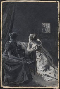 Wilhelm Peters - Illustrasjon til Henrik Wergeland, Den engelske lods - NMK.2012.0093 - National Museum of Art, Architecture and Design