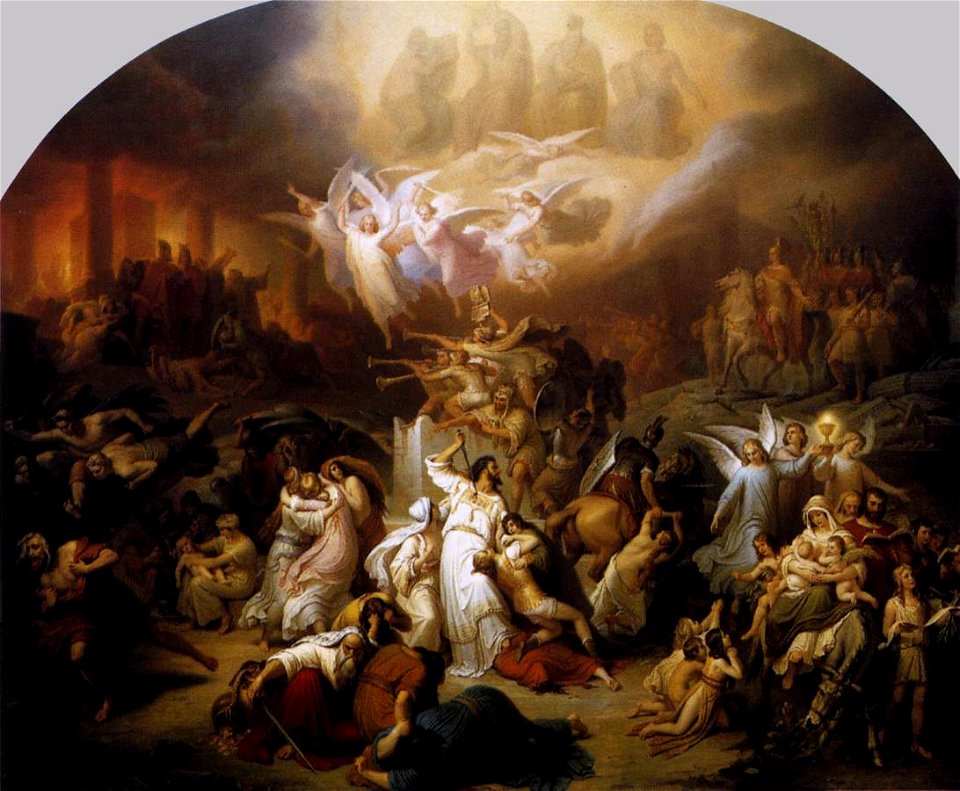 Wilhelm von Kaulbach - The Destruction of Jerusalem by Titus - WGA12102
