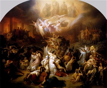 Wilhelm von Kaulbach - The Destruction of Jerusalem by Titus - WGA12102