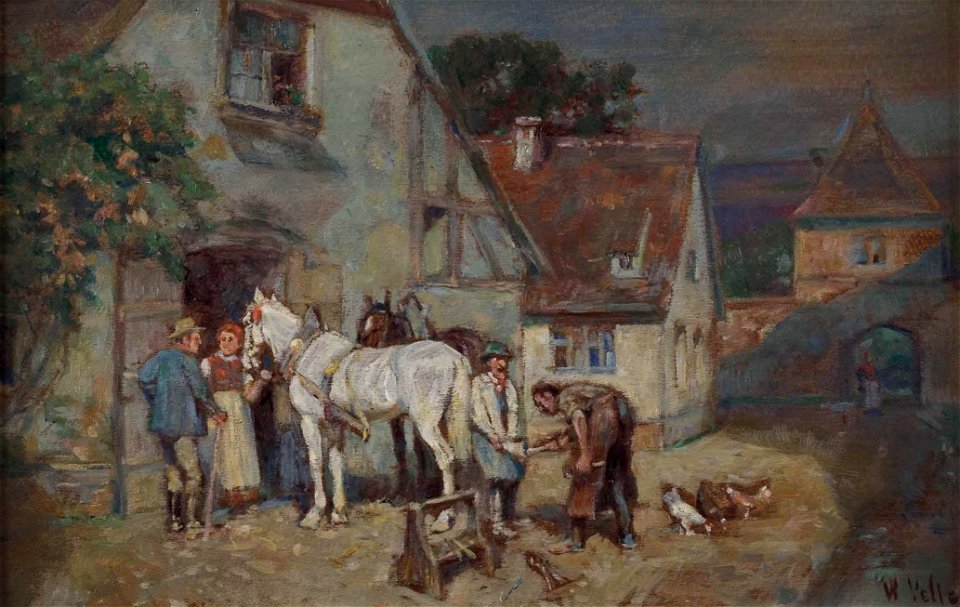 Wilhelm Velten Beim Hufschmied