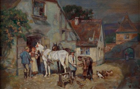 Wilhelm Velten Beim Hufschmied
