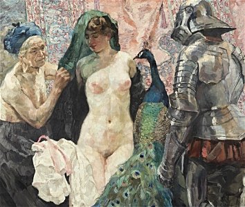 Wilhelm Gallhof - Die Versuchung des Ritters - BG-M 3402^83 - Berlinische Galerie