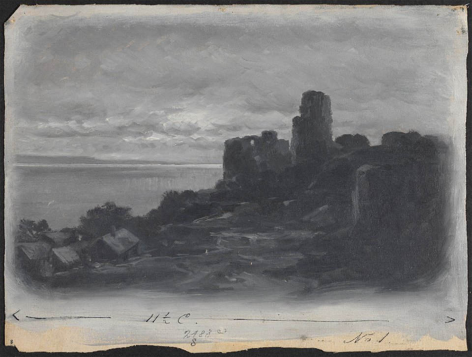 Wilhelm Peters - Ruin ved kysten - NMK.2012.0084 - National Museum of Art, Architecture and Design