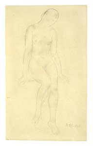 Wilhelm Lehmbruck Sitzender Akt in ganzer Figur c1910-11