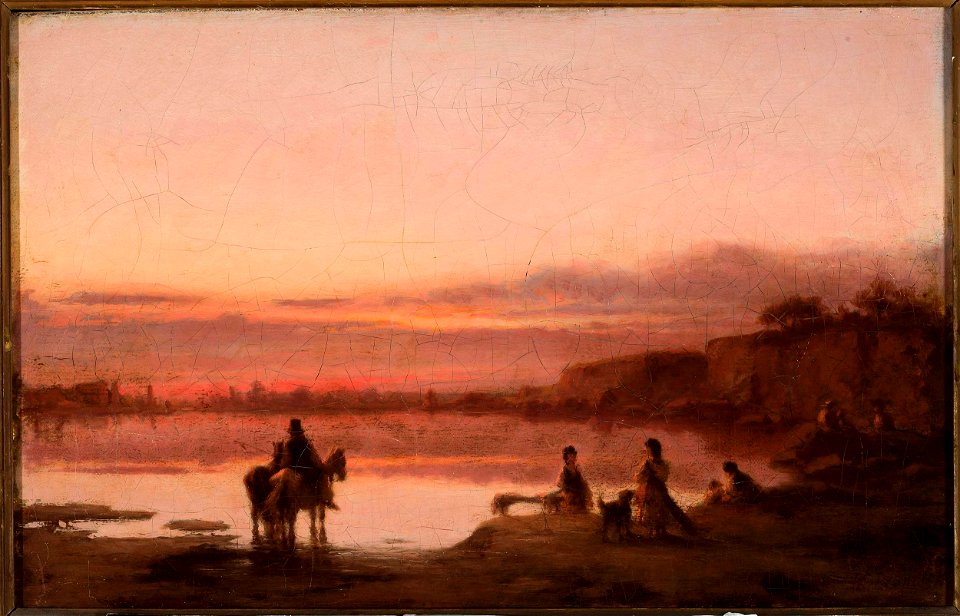 Wilhelm Leopolski - Landscape at sunset - MP 2595 MNW - National Museum in Warsaw