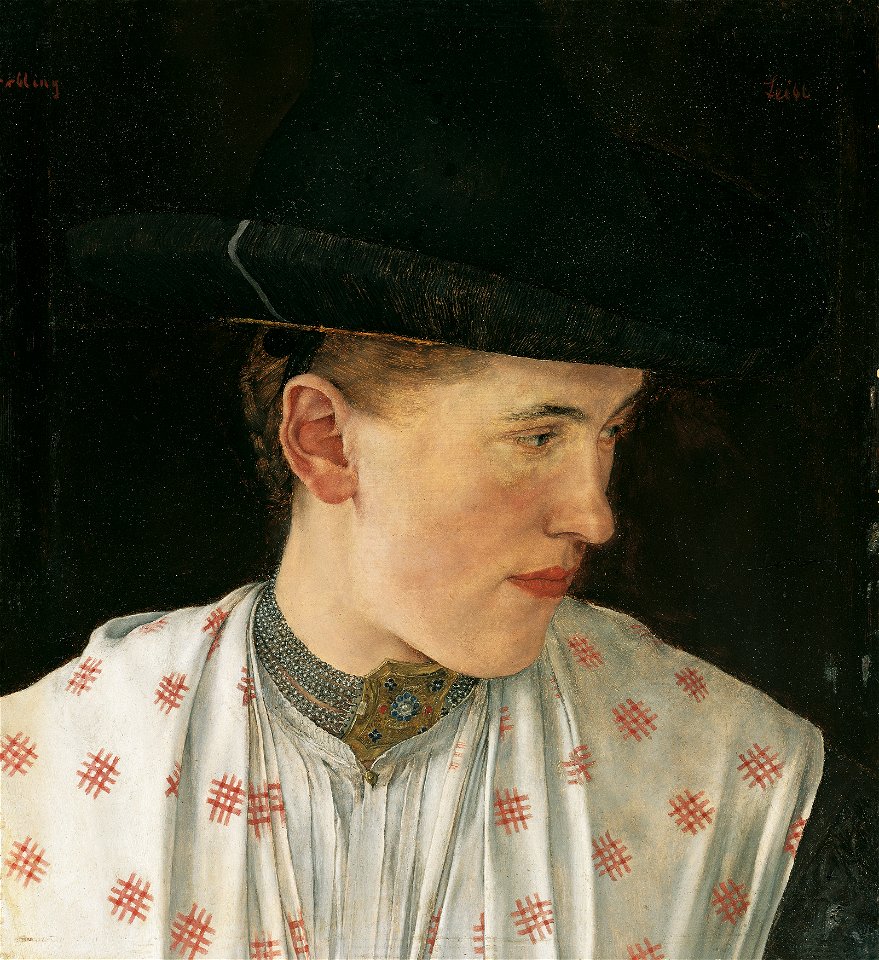 Wilhelm Leibl - Kopf eines Bauernmädchens - 594 - Österreichische Galerie Belvedere