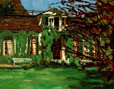 Wilhelm Trübner Villa zur Frühlingszeit
