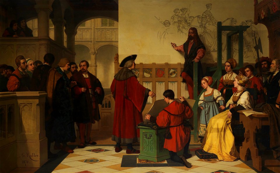 Wilhelm Koller Albrecht Dürer wird von Kaiser Maximilian bei der Arbeit besucht