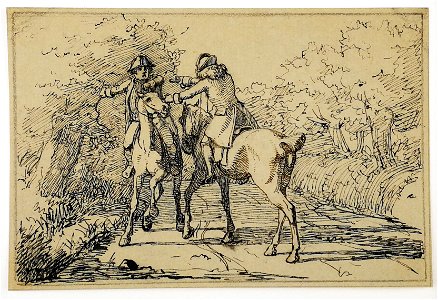 Wilhelm Marstrand - To ryttere i konfrontation