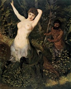 Wilhelm Trübner - Kentaurenpaar im Wald I