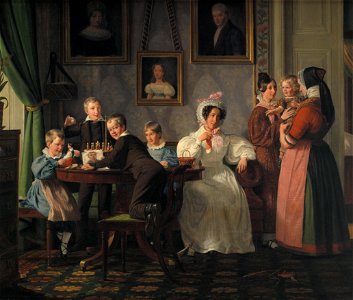 Wilhelm Marstrand - Familien Waagepetersen - KMS3329 - Statens Museum for Kunst