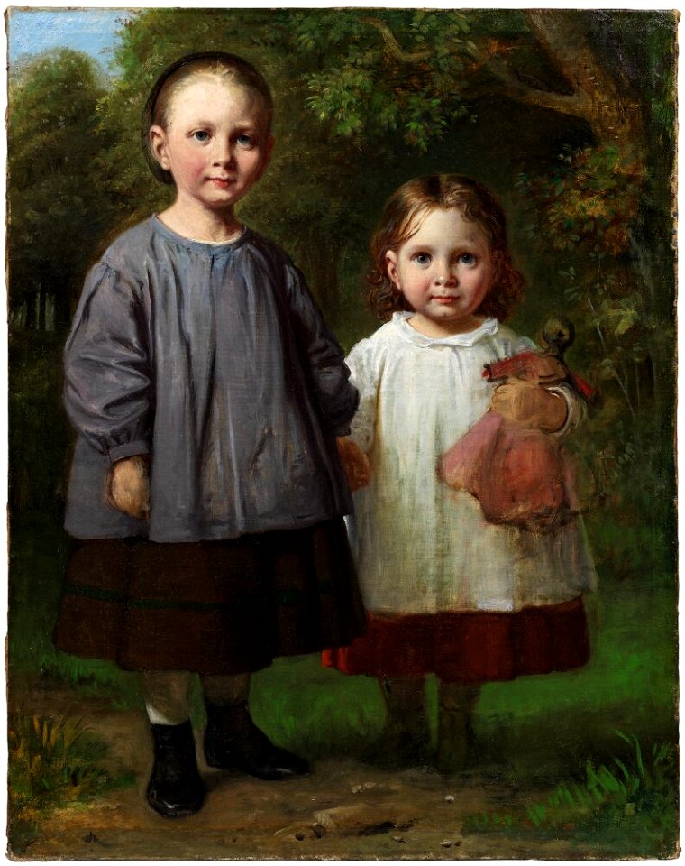 Wilhelm Marstrand - Ottilia and Christy Marstrand, the Artist’s daughters - NM 7467 - Nationalmuseum