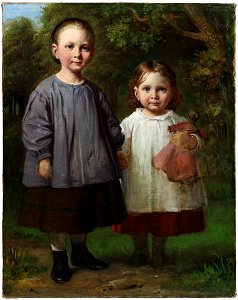 Wilhelm Marstrand - Ottilia and Christy Marstrand, the Artist’s daughters - NM 7467 - Nationalmuseum