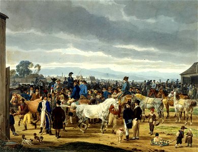 Wilhelm von Kobell Pferdemarkt 1802