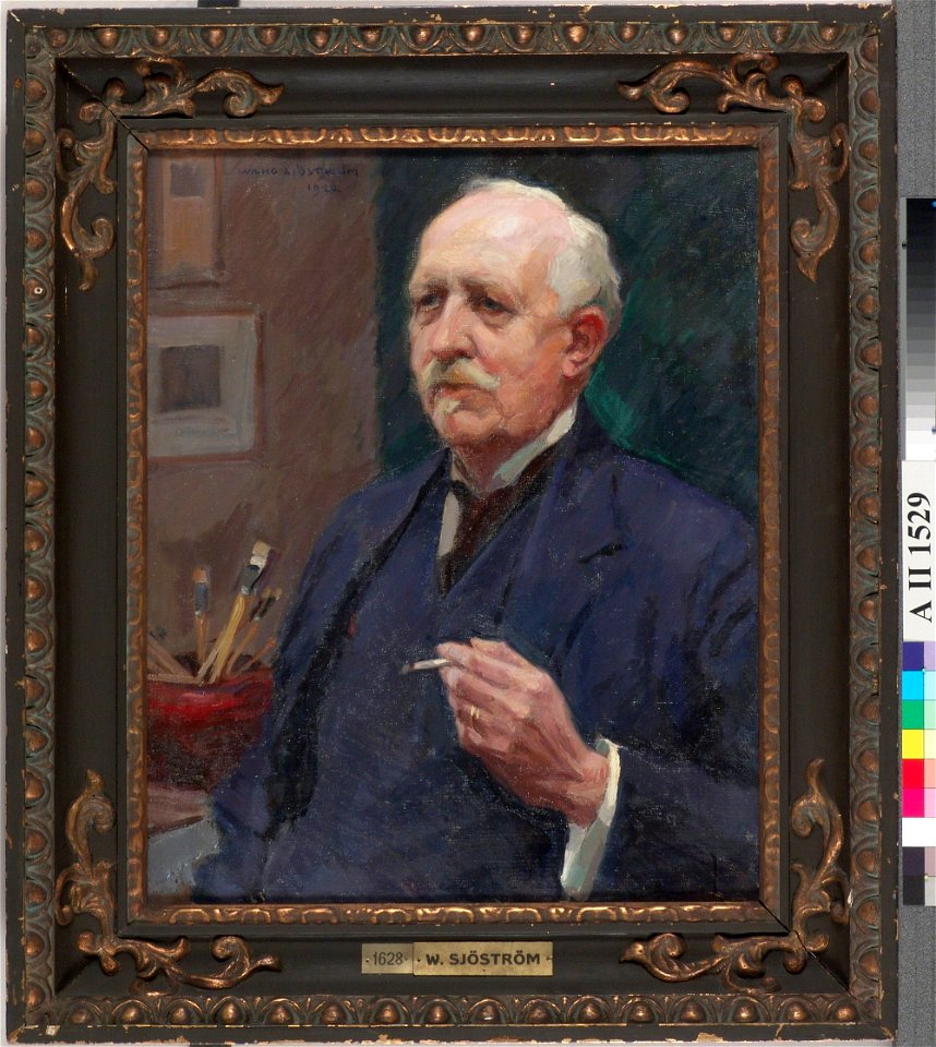 Wilho Sjöström - Portrait of the Artist Woldemar Toppelius - A II 1529 - Finnish National Gallery