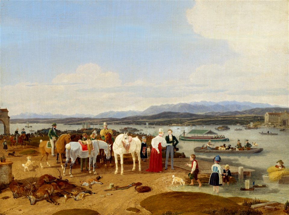 Wilhelm von Kobell - Nach der Jagd am Bodensee - G 3098 - Lenbachhaus