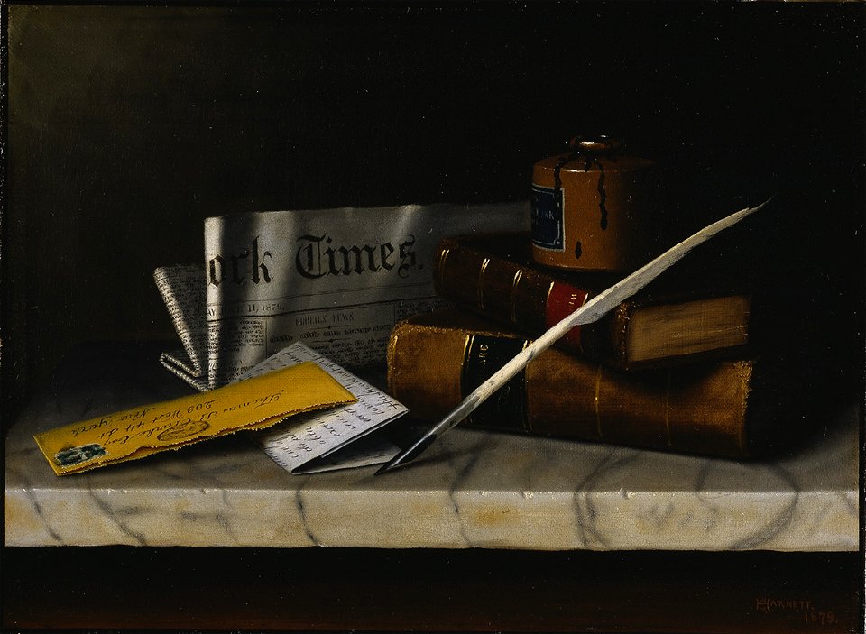 WiliamHarnett-Still Life w Letter Clarke 1879