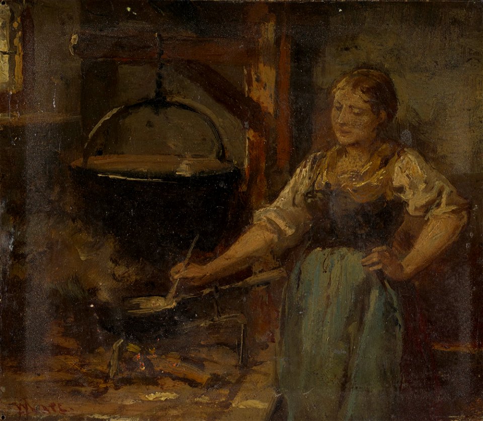 Wilhelm Marc - Bäuerliches Interieur - G 11245 - Lenbachhaus