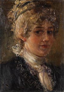 Wilhelm Räuber Porträt einer jungen Dame c1900