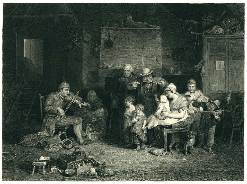 Wilkie - L’Aveugle Jouant du Violon - Steel Engraving