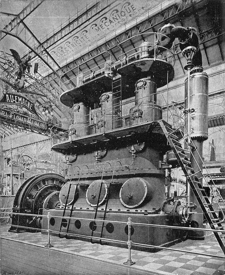 Willans and Robinson engine (Rankin Kennedy, Electrical Installations, Vol III, 1903)