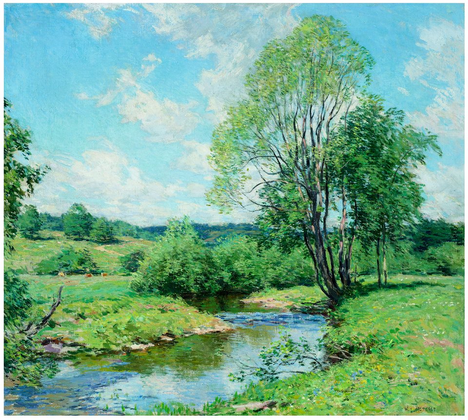 Willard leroy metcalf green idleness 093438)