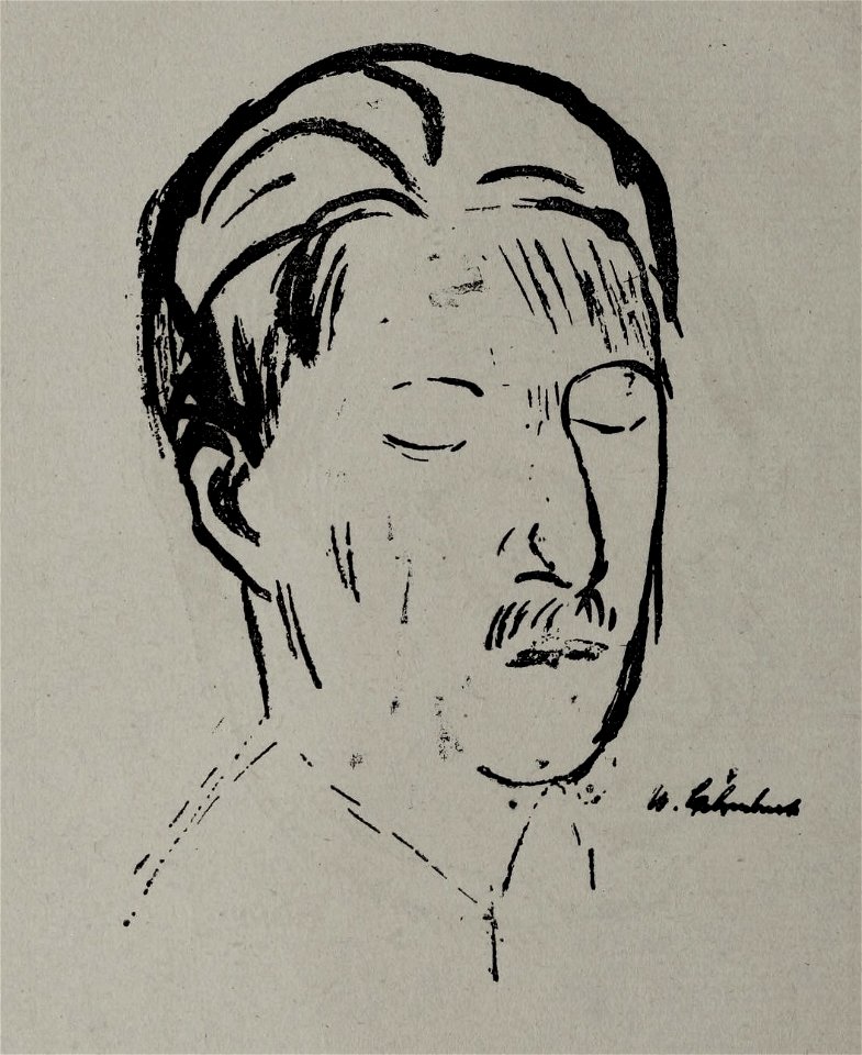 Wilhelm Lehmbruck - Portrait Ludwig Rubiner, c. 1917