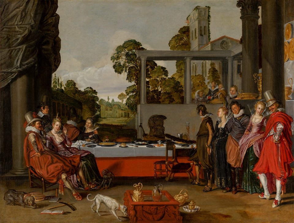 Willem Buytewech - Merry Company on a Terrace - 1218 - Mauritshuis