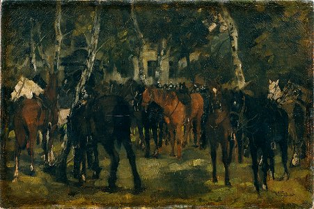 Wilhelm Trübner - Abgesessene Kürassiere - 1831 - Österreichische Galerie Belvedere