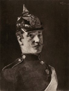 Wilhelm Trübner - Selbstbildnis als Einjähriger mit Helm, 1876
