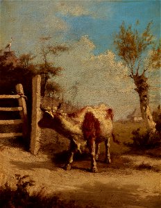Wilhelm Leopolski - Study of a Cow against a Landscape - MNK II-a-930 - National Museum Kraków