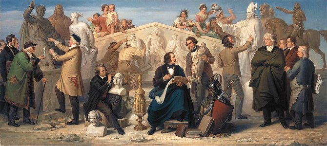 Wilhelm von Kaulbach - Die von König Ludwig I. in Tätigkeit gesetzten Bildhauer - WAF 412 - Bavarian State Painting Collections
