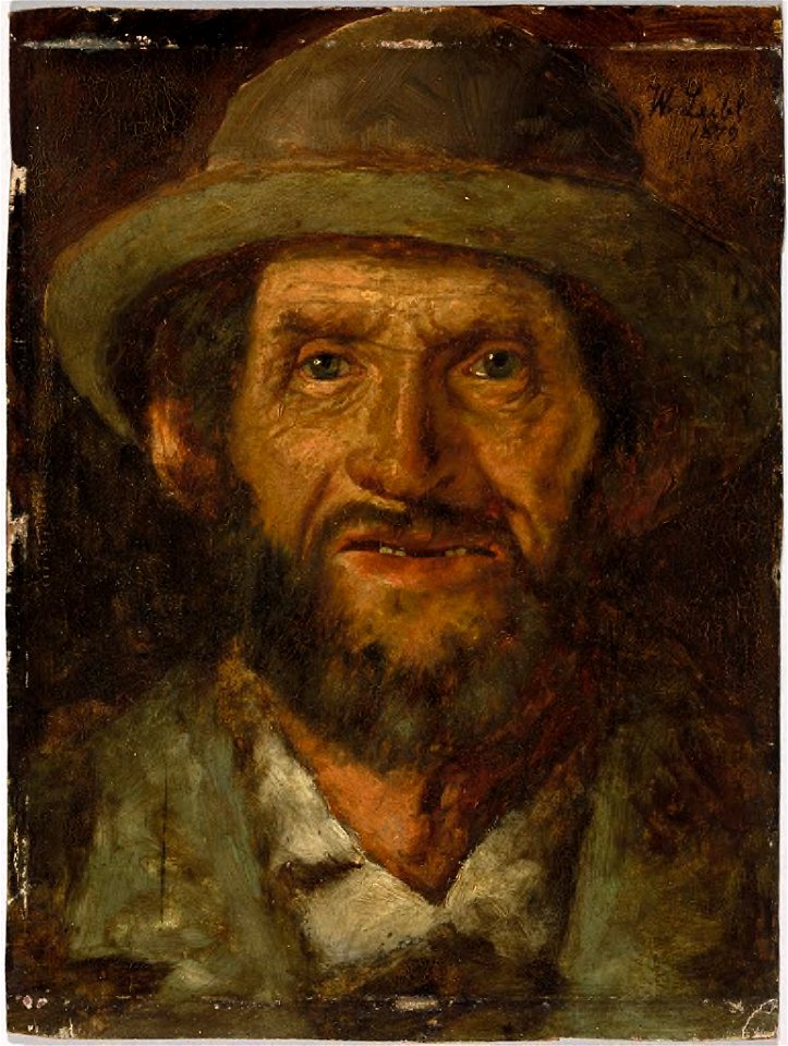 Wilhelm Leibl - Head of a Man - BR60.106 - Busch–Reisinger Museum