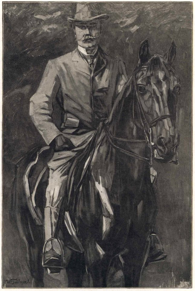 Wilhelm Trübner Selbstporträt zu Pferde