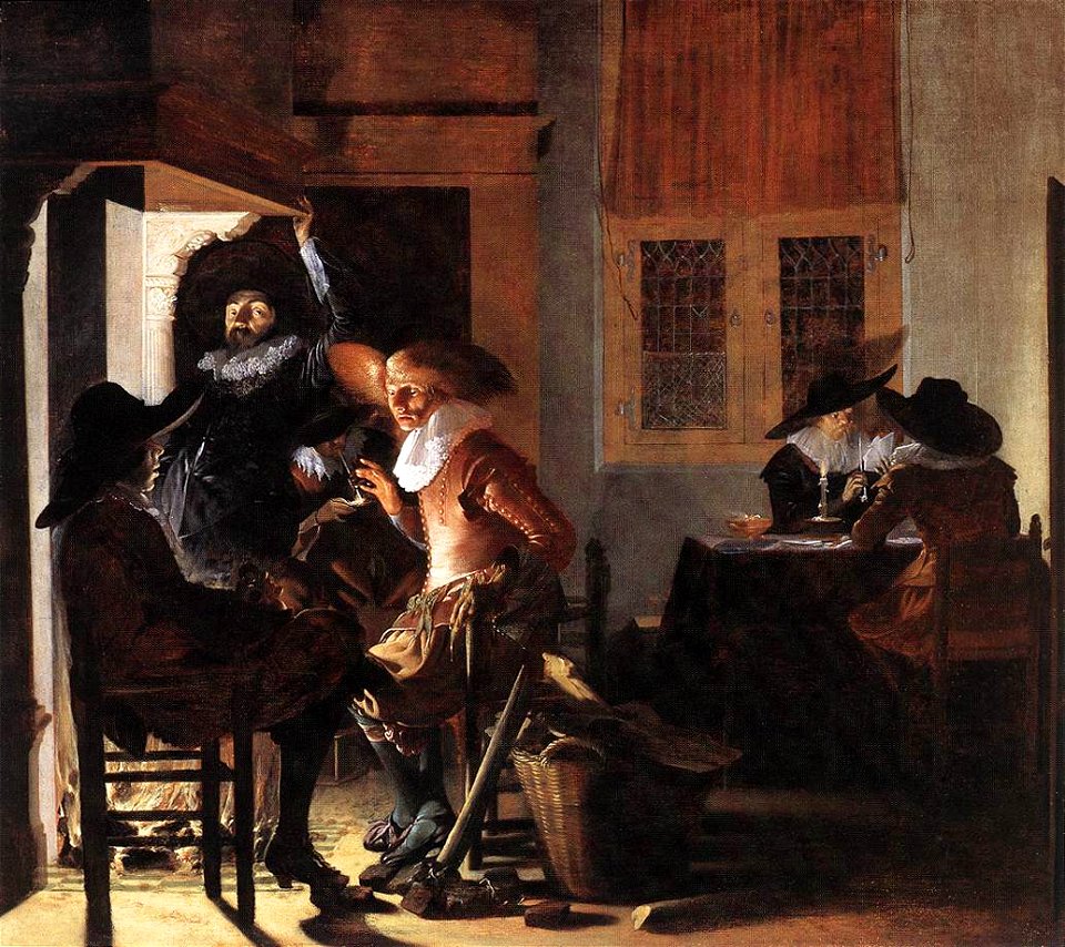 Willem Cornelisz. Duyster - Soldiers beside a Fireplace - WGA06905