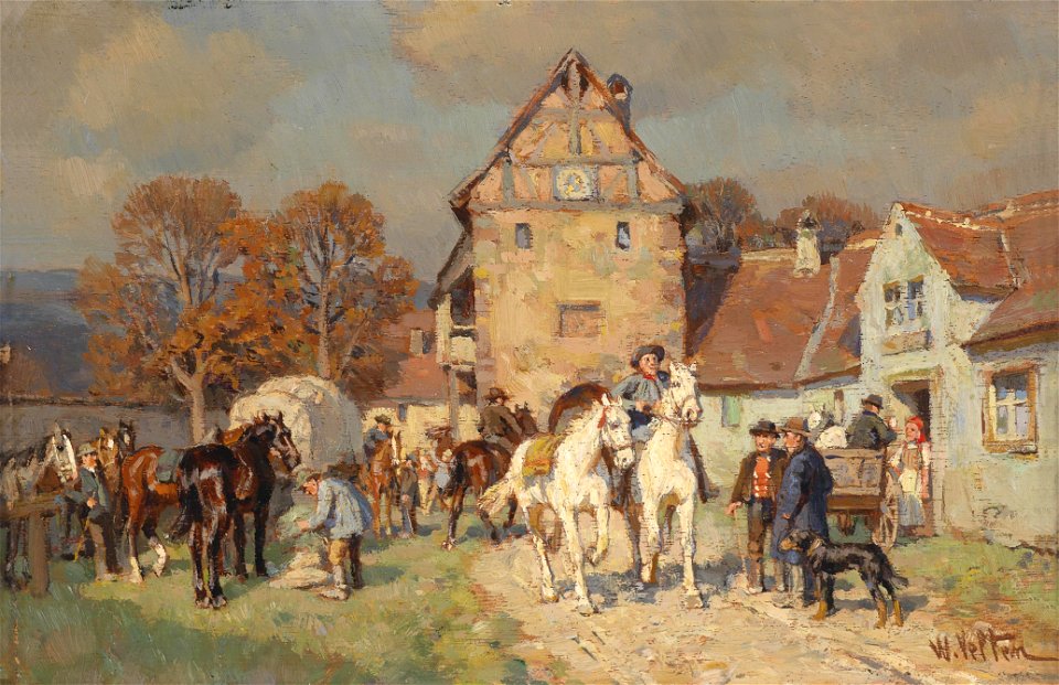 Wilhelm Velten Markttag in Franken