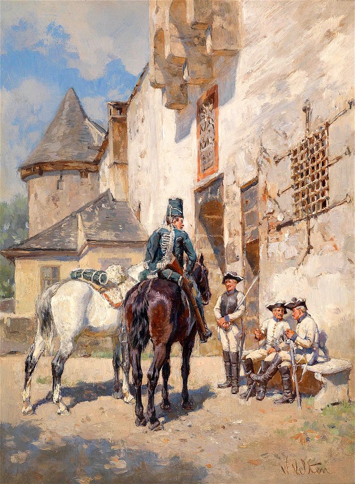 Wilhelm Velten Wachposten an der Stadtmauer