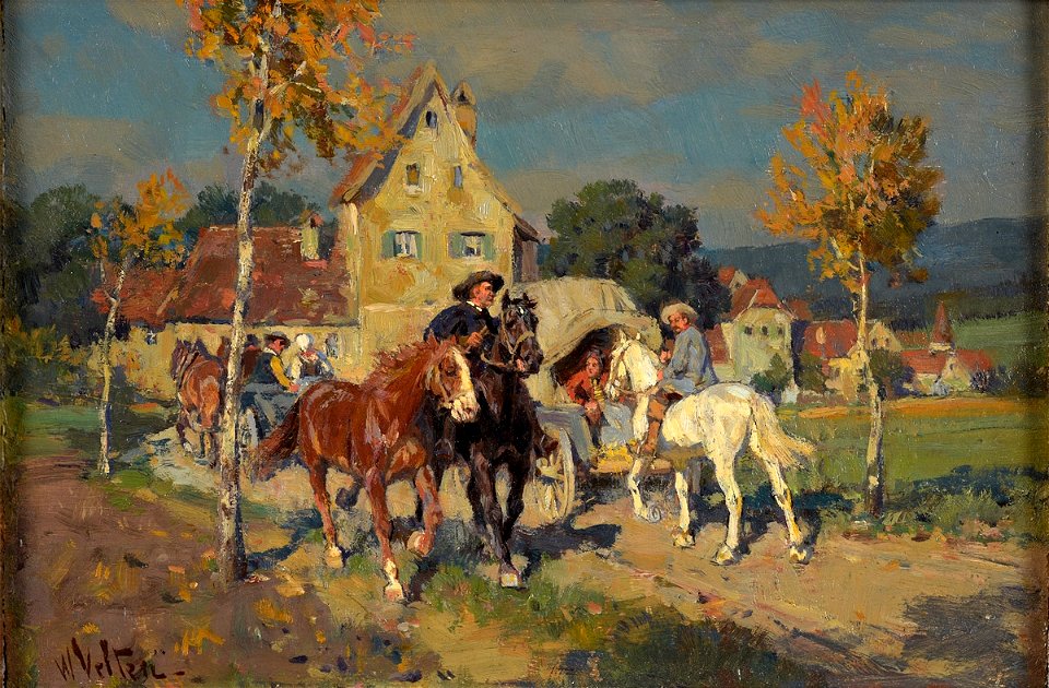 Wilhelm Velten Auf dem Weg zum Pferdemarkt